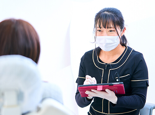 変化を見逃さない歯科衛生士が責任持ってケア